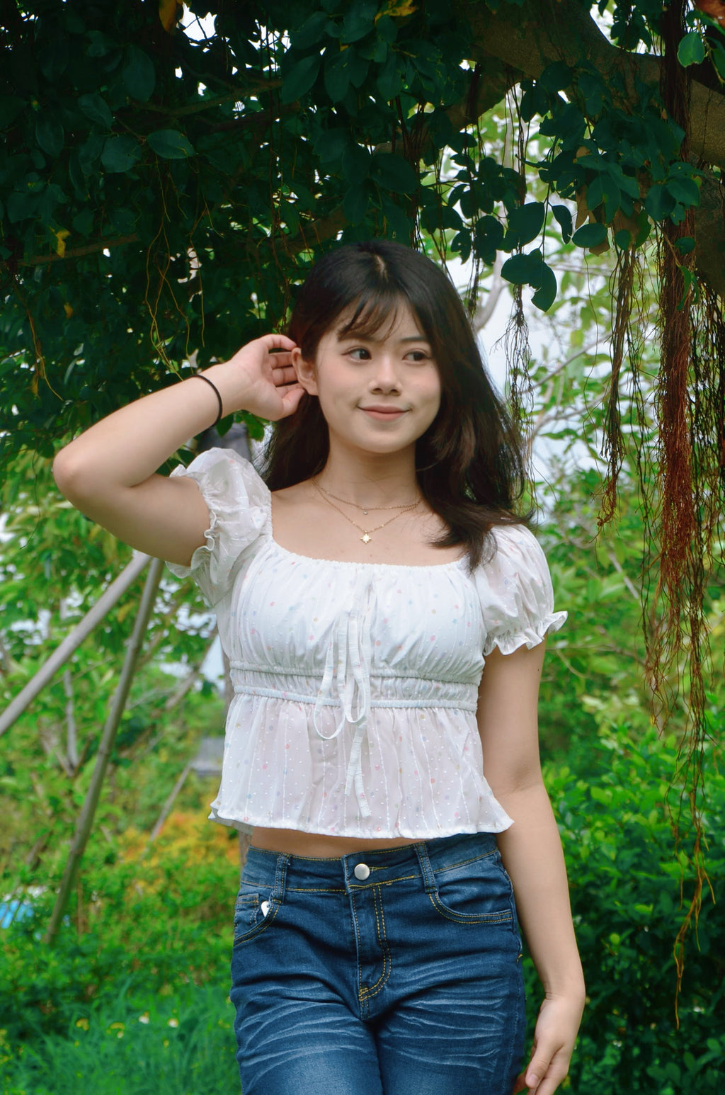 《泰國製造》粉彩色波點上衣