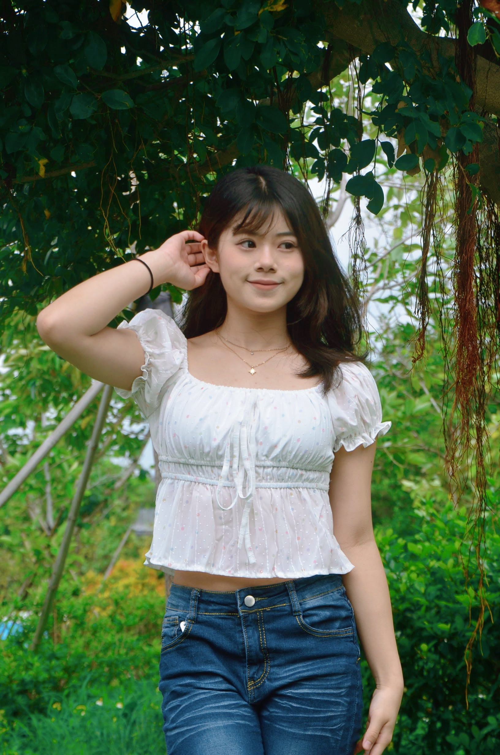 《泰國製造》粉彩色波點上衣