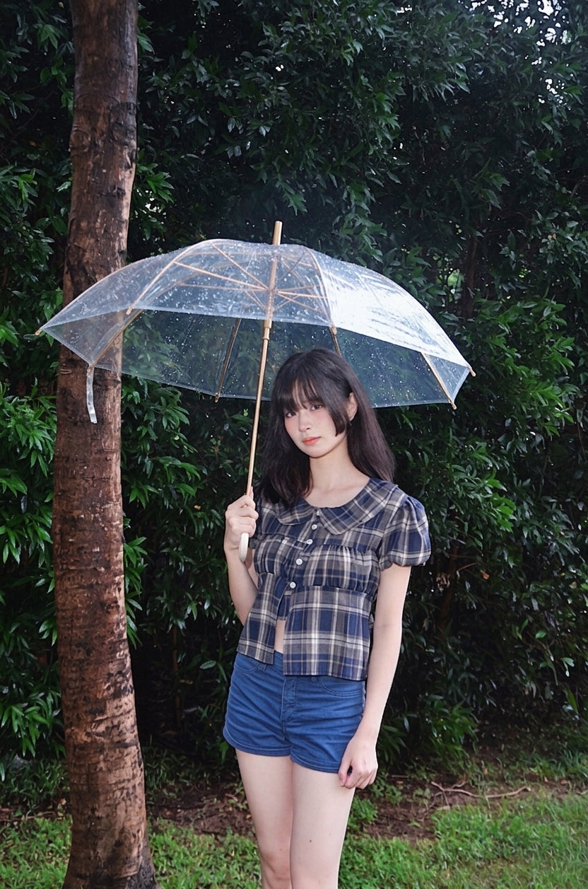 《泰國製造》格仔圖案裇衫