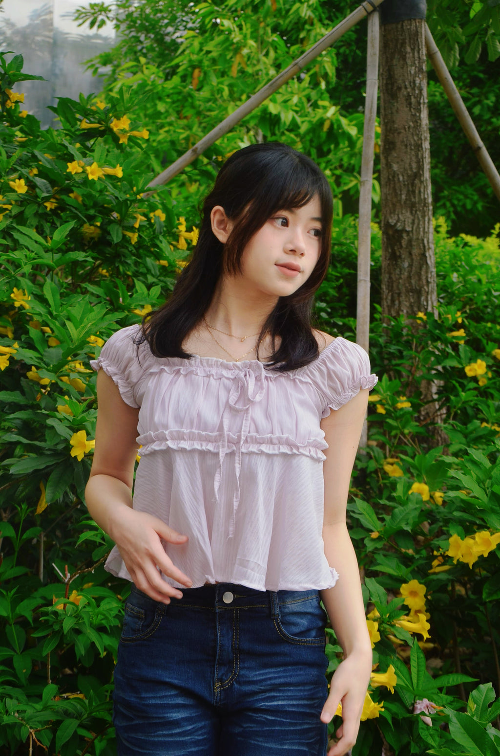 《泰國製造》粉紫色上衣