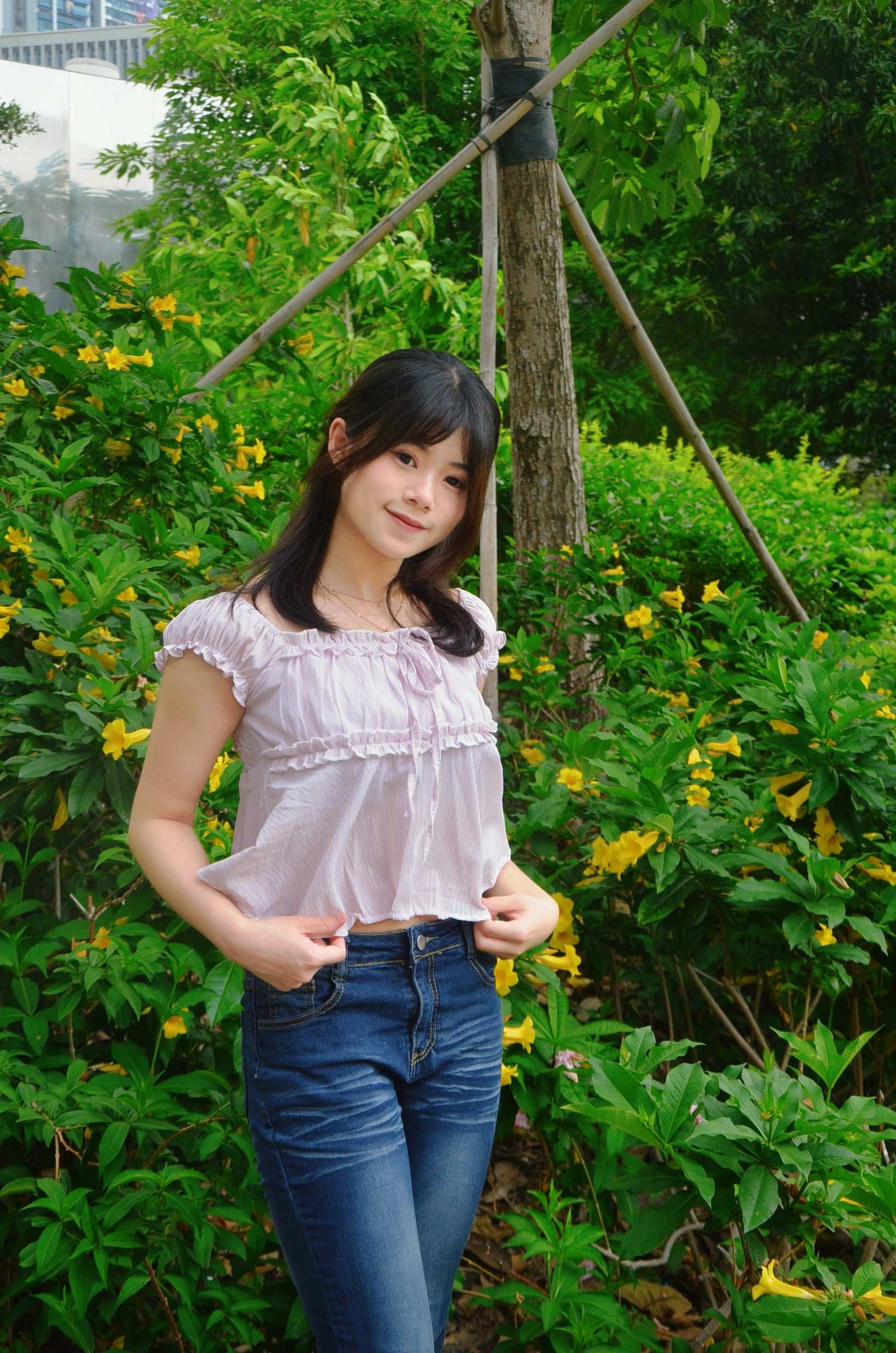 《泰國製造》粉紫色上衣