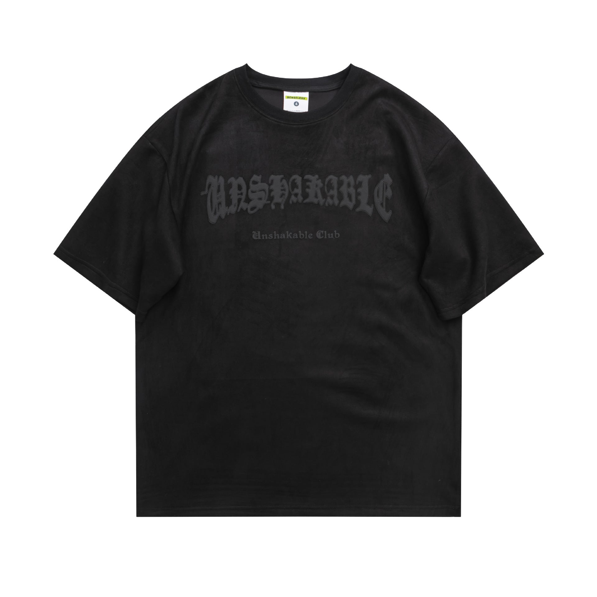 スエード生地 バックボーン＆ウィンググラフィックTシャツ